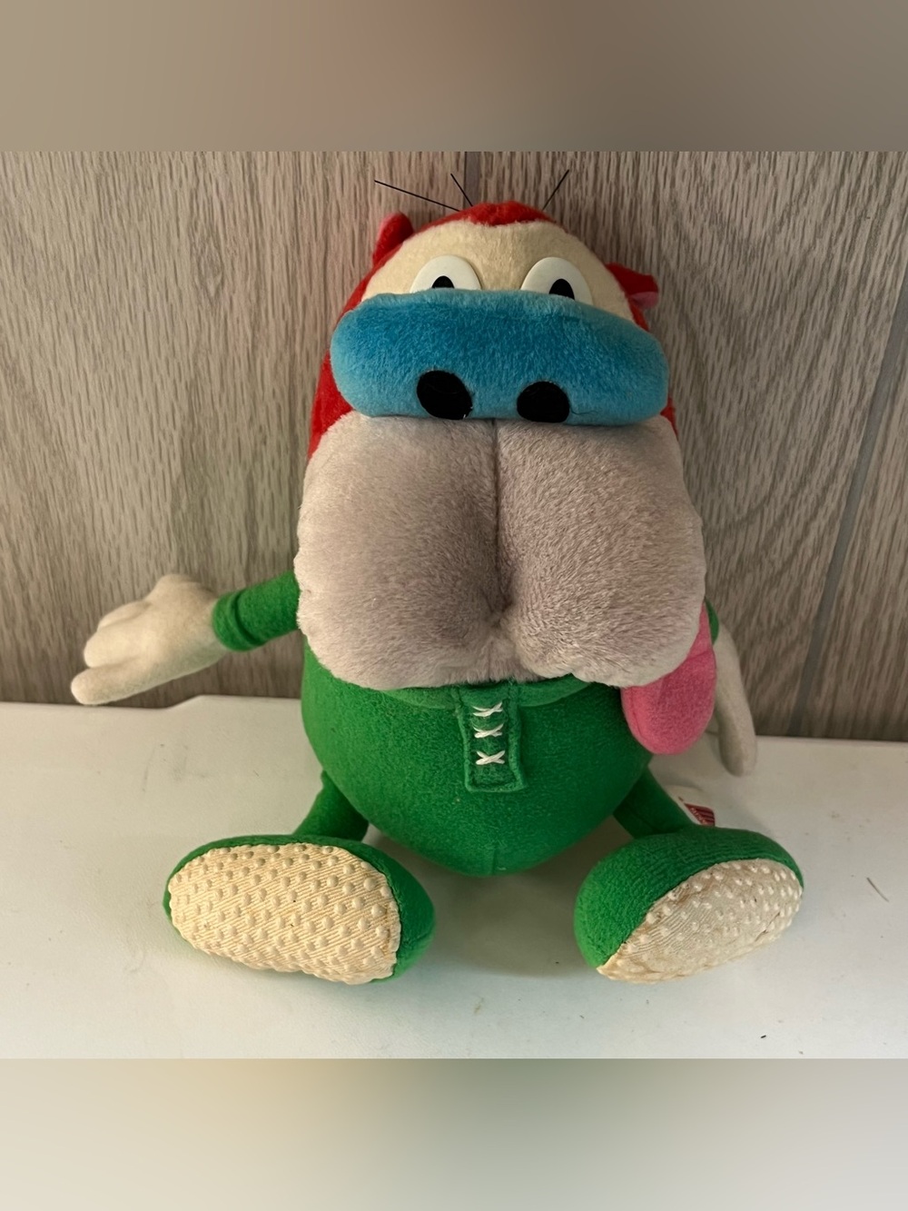 Vintage 1992 Stimpy Plush Nickelodeon Ren & Stimpy Show Dakin Bedtime Pajamas 7"